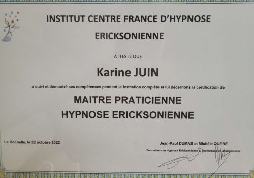Karine Juin Hypnose - basée en Loire Atlantique